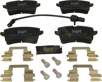 Hart 252 929 - Brake Pad Set, disc brake autospares.lv