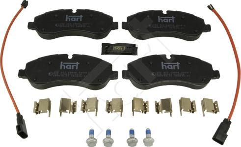 Hart 252 922 - Brake Pad Set, disc brake autospares.lv