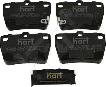 Hart 252 301 - Brake Pad Set, disc brake autospares.lv