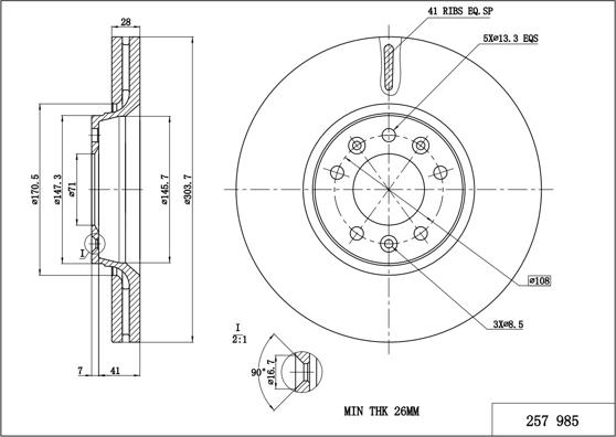 Hart 257 985 - Brake Disc autospares.lv