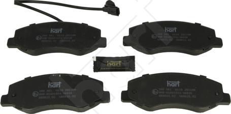 Hart 260 561 - Brake Pad Set, disc brake autospares.lv