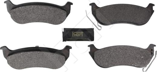 Hart 261 828 - Brake Pad Set, disc brake autospares.lv