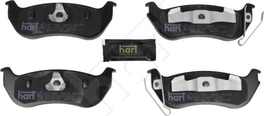 Hart 261 828 - Brake Pad Set, disc brake autospares.lv