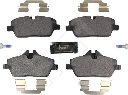 Hart 262 195 - Brake Pad Set, disc brake autospares.lv