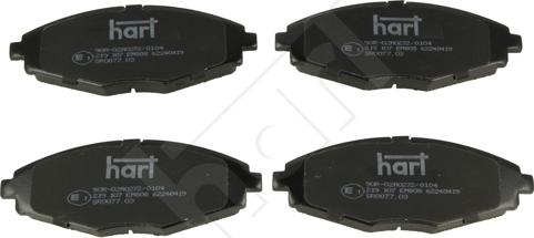 Hart 219 107 - Brake Pad Set, disc brake autospares.lv