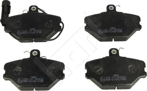 Hart 219 111 - Brake Pad Set, disc brake autospares.lv