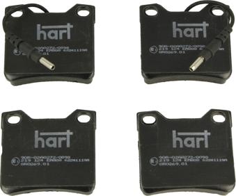 Hart 219 124 - Brake Pad Set, disc brake autospares.lv