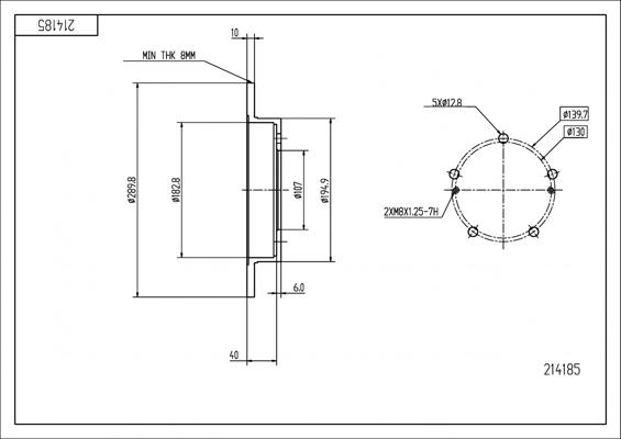 Hart 214 185 - Brake Disc autospares.lv