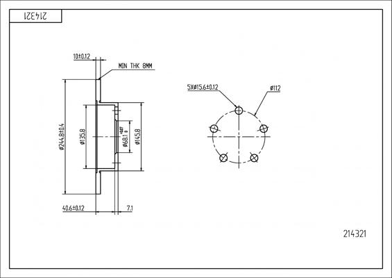 Hart 214 321 - Brake Disc autospares.lv