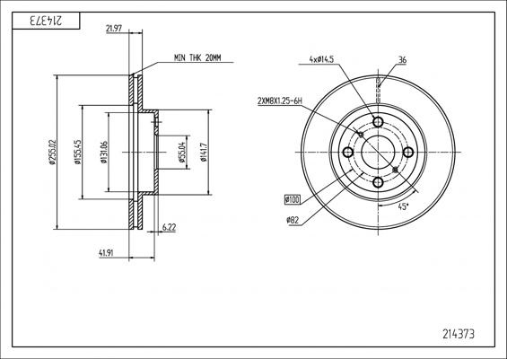 Hart 214 373 - Brake Disc autospares.lv