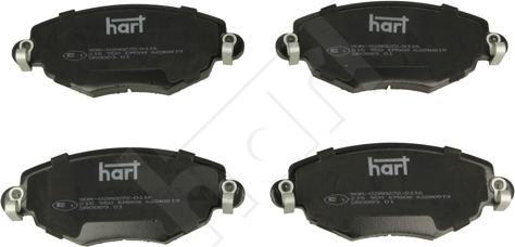 Hart 215 950 - Brake Pad Set, disc brake autospares.lv