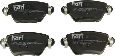 Hart 215 919 - Brake Pad Set, disc brake autospares.lv