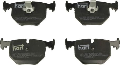 Hart 215 924 - Brake Pad Set, disc brake autospares.lv