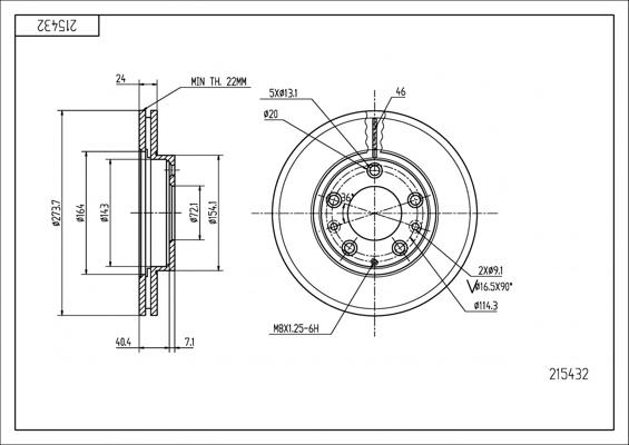 Hart 215 432 - Brake Disc autospares.lv