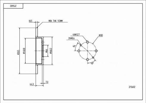 Hart 215 602 - Brake Disc autospares.lv