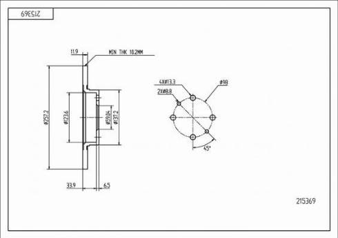 Hart 215 369 - Brake Disc autospares.lv