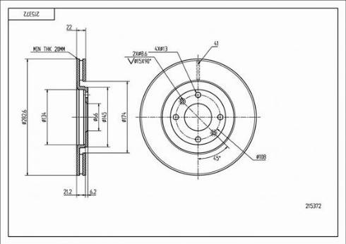 Hart 215 372 - Brake Disc autospares.lv