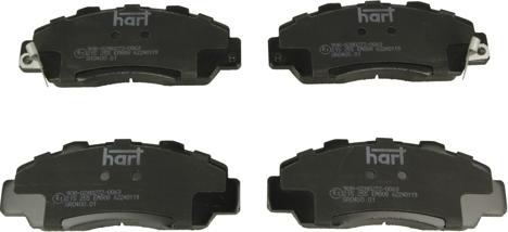 Hart 215 255 - Brake Pad Set, disc brake autospares.lv