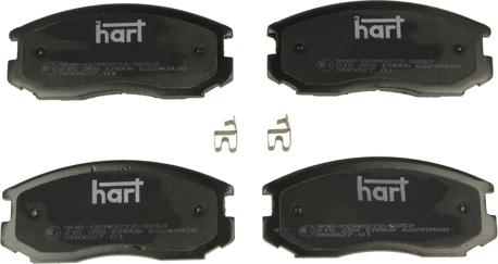 Hart 215 258 - Brake Pad Set, disc brake autospares.lv