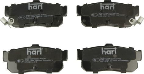 Hart 215 260 - Brake Pad Set, disc brake autospares.lv