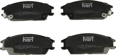 Hart 215 206 - Brake Pad Set, disc brake autospares.lv