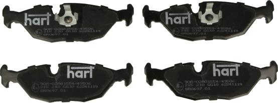 Hart 215 210 - Brake Pad Set, disc brake autospares.lv