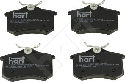 Hart 215 227 - Brake Pad Set, disc brake autospares.lv