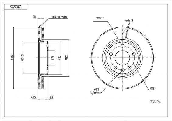 Hart 218 656 - Brake Disc autospares.lv