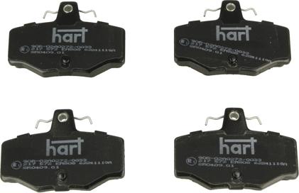 Hart 217 572 - Brake Pad Set, disc brake autospares.lv