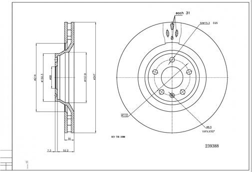 Hart 239 388 - Brake Disc autospares.lv