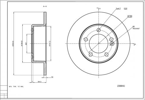 Hart 236 841 - Brake Disc autospares.lv