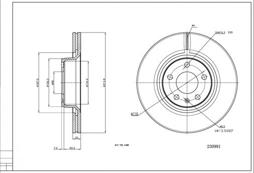 Hart 230 991 - Brake Disc autospares.lv