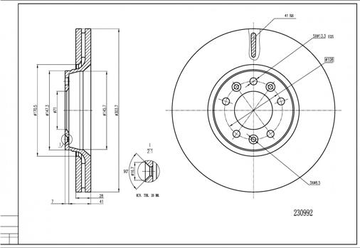 Hart 230 992 - Brake Disc autospares.lv