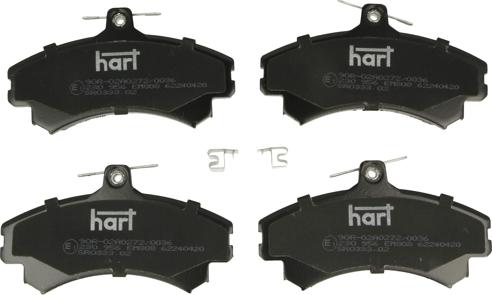 Hart 230 956 - Brake Pad Set, disc brake autospares.lv