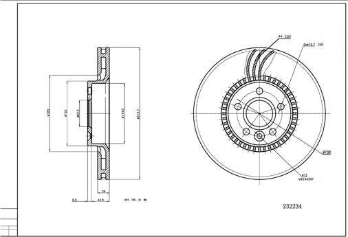 Hart 232 234 - Brake Disc autospares.lv