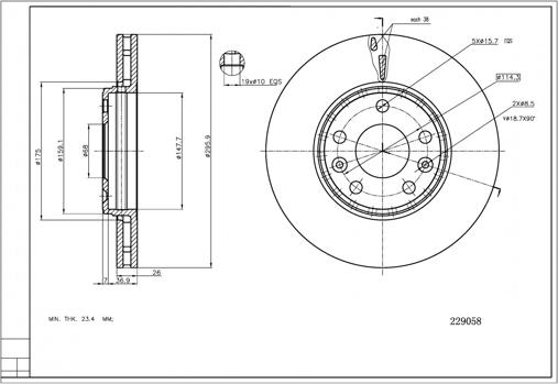 Hart 229 058 - Brake Disc autospares.lv