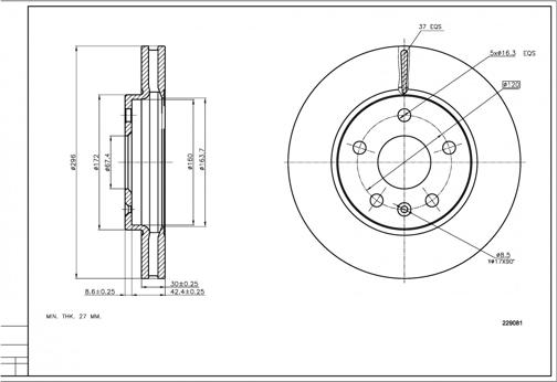 Hart 229 081 - Brake Disc autospares.lv