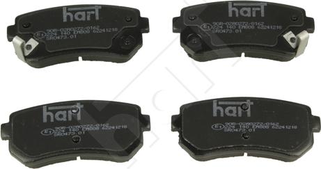 Hart 224 140 - Brake Pad Set, disc brake autospares.lv