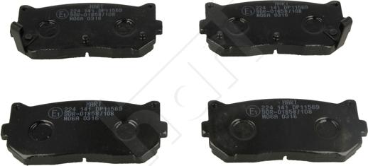 Hart 224 141 - Brake Pad Set, disc brake autospares.lv