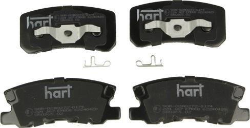 Hart 224 167 - Brake Pad Set, disc brake autospares.lv