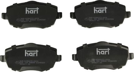 Hart 224 184 - Brake Pad Set, disc brake autospares.lv