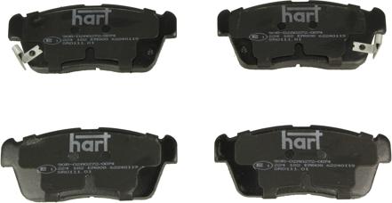 Hart 224 182 - Brake Pad Set, disc brake autospares.lv