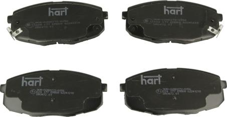 Hart 224 177 - Brake Pad Set, disc brake autospares.lv