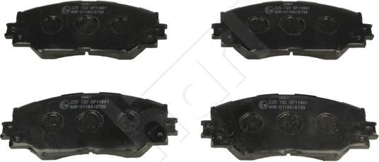 Hart 225 732 - Brake Pad Set, disc brake autospares.lv