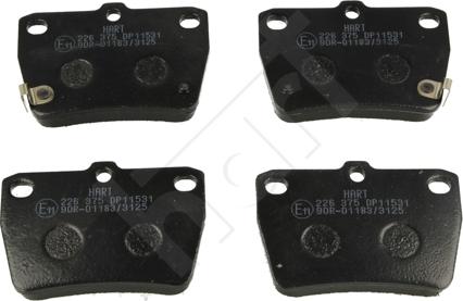 Hart 226 375 - Brake Pad Set, disc brake autospares.lv