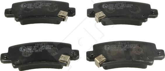 Hart 220 971 - Brake Pad Set, disc brake autospares.lv