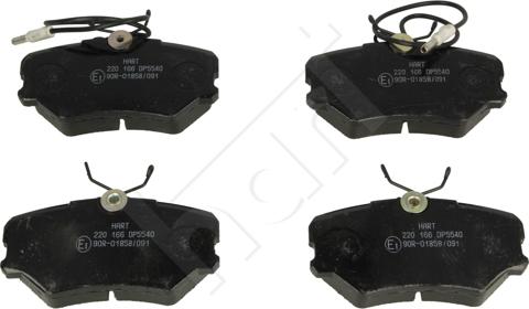 Hart 220 166 - Brake Pad Set, disc brake autospares.lv