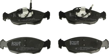 Hart 220 173 - Brake Pad Set, disc brake autospares.lv