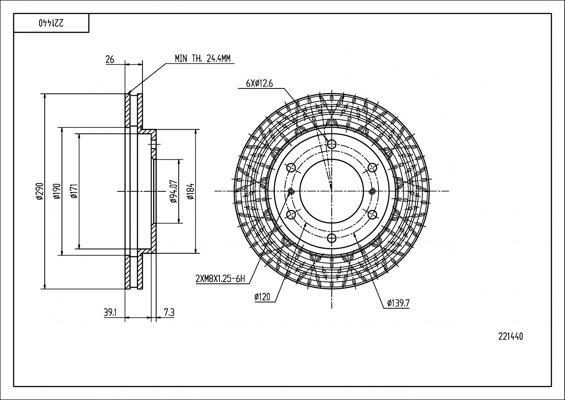 Hart 221 440 - Brake Disc autospares.lv