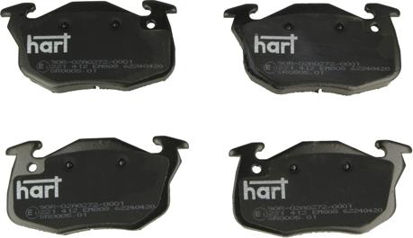 Hart 221 412 - Brake Pad Set, disc brake autospares.lv
